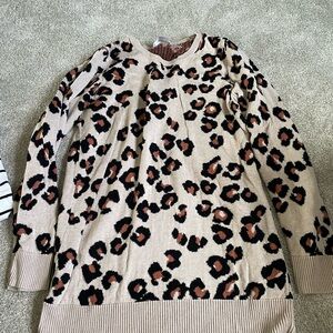 Motherhood Maternity Cream and Black Crew Neck Sweater